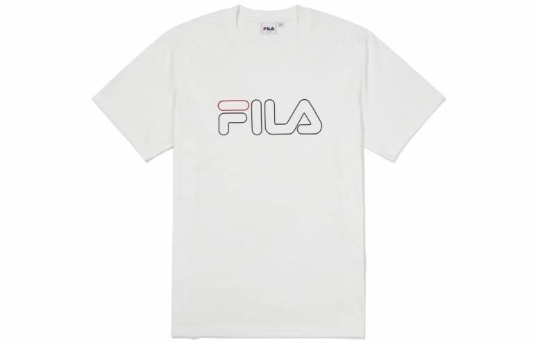 Мужская футболка Fila Letter Logo Print Retro T-Shirt (белая)