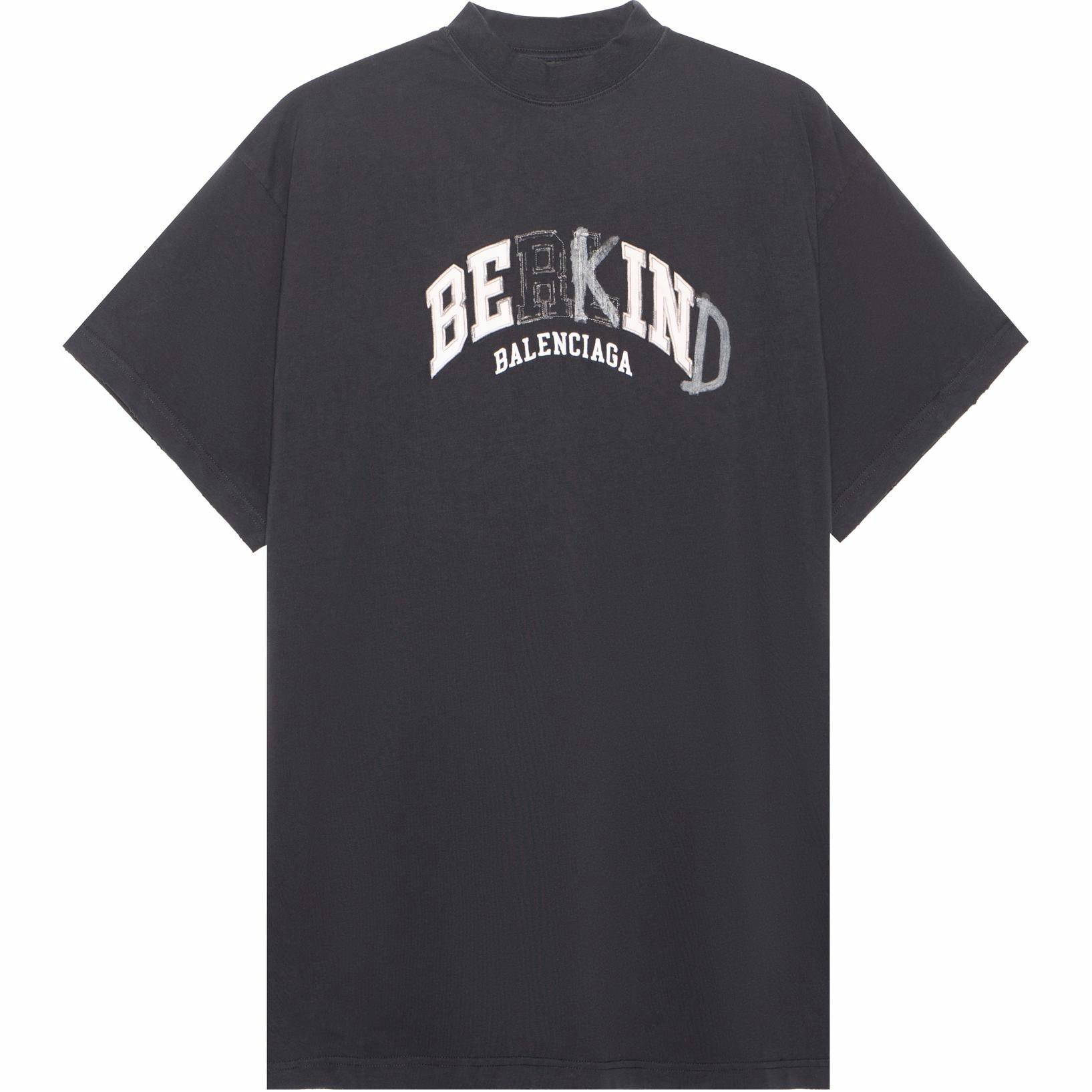 Мужские футболка Balenciaga SS23 Logo (черная)