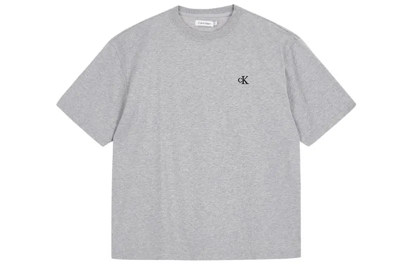 Calvin Klein T-Shirts Men's Gray Crew Neck Moderate