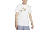 Nike T Shirts Men's White Crew Neck Moderate Straight Fit