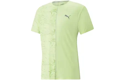 PUMA RUN GRAPHIC SS TEE M FIZZY LIGHT T Shirt Men's Green