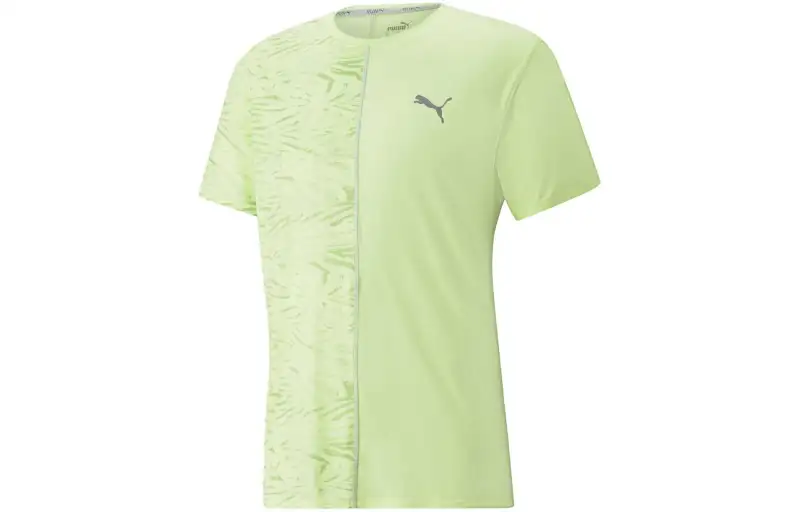 PUMA RUN GRAPHIC SS TEE M FIZZY LIGHT T Shirt Men's Green