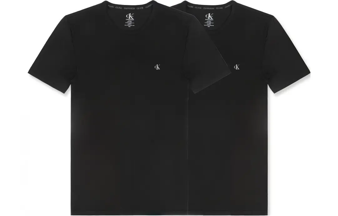 CALVIN KLEIN T Shirt Unisex 2 Pack Black