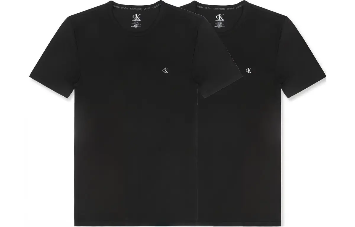 CALVIN KLEIN T Shirt Unisex 2 Pack Black