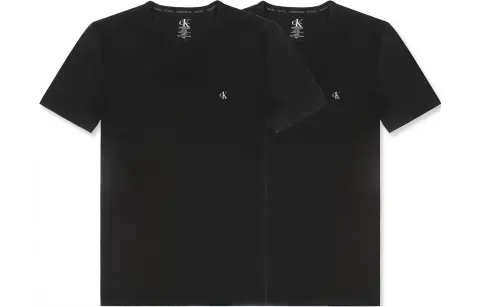 CALVIN KLEIN T Shirt Unisex 2 Pack Black