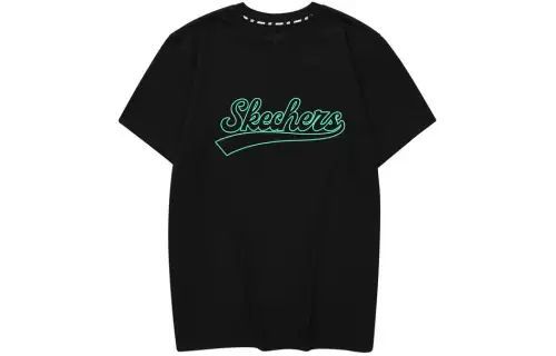 Skechers T Shirts Unisex Carbon Black/0018 Crew Neck Moderate Straight Fit