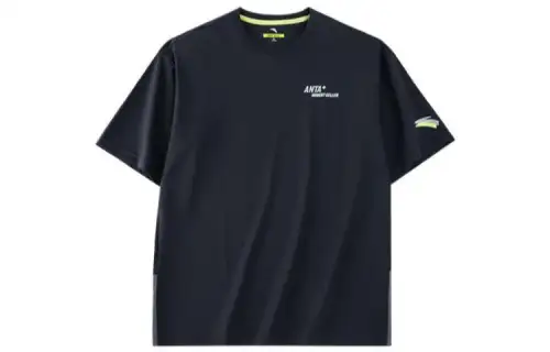ANTA Variety Training Collection T Shirts Men's Night Black Crew Neck Moderate Straight Fit