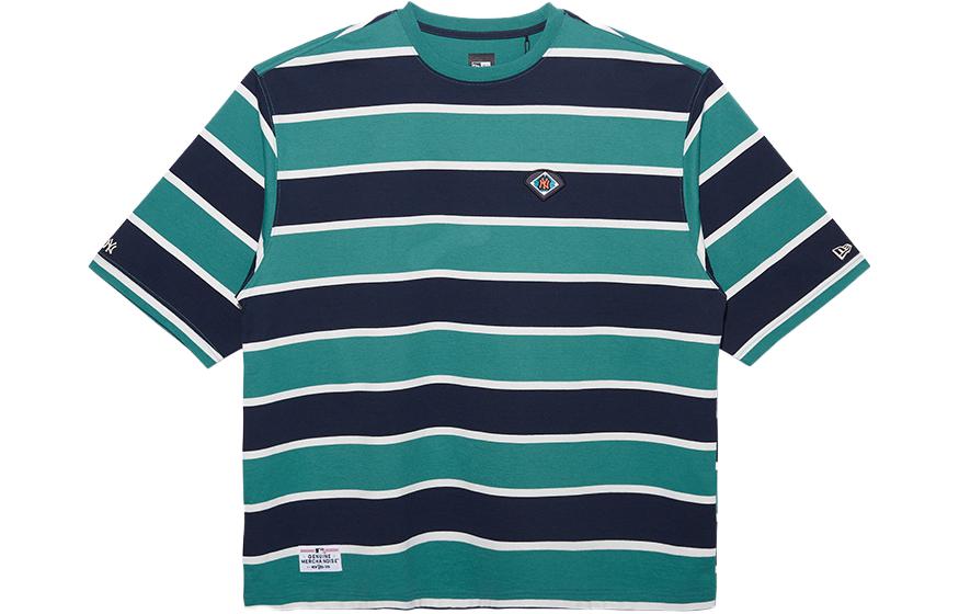 New Era MLB, board game, green short sleeve T-shirt with a round collar, print, oversize, loose straight fit