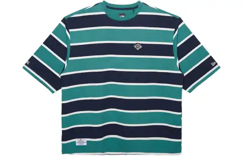New Era MLB, board game, green short sleeve T-shirt with a round collar, print, oversize, loose straight fit