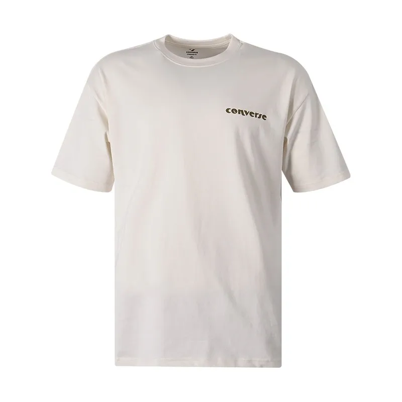 Converse T-Shirts Unisex White Crew Neck Moderate