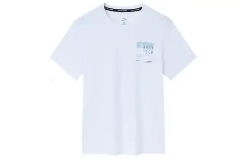ANTA Variety Training Collection T Shirts Men's White Crew Neck Moderate Straight Fit