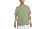 Nike T Shirts Men's Oil Green Crew Neck Moderate Straight Fit