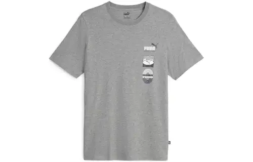 PUMA GRAPHICS VERTICAL TEE T Shirt Men's Gray