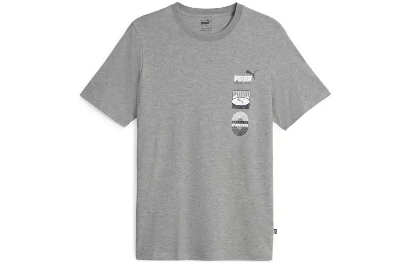 PUMA GRAPHICS VERTICAL TEE T Shirt Men's Gray