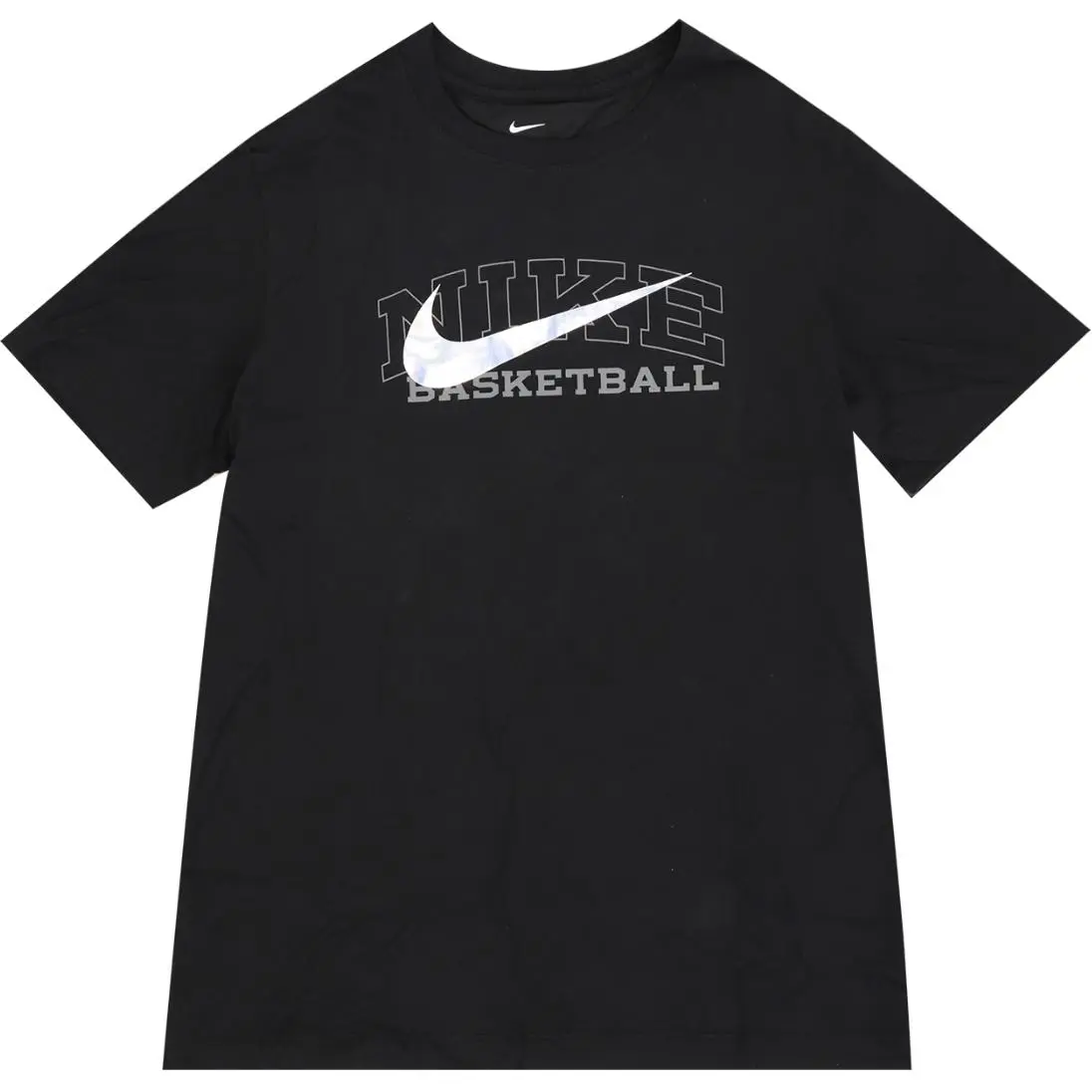 Nike T-Shirts Men's Black Crew Neck Moderate Straight Fit
