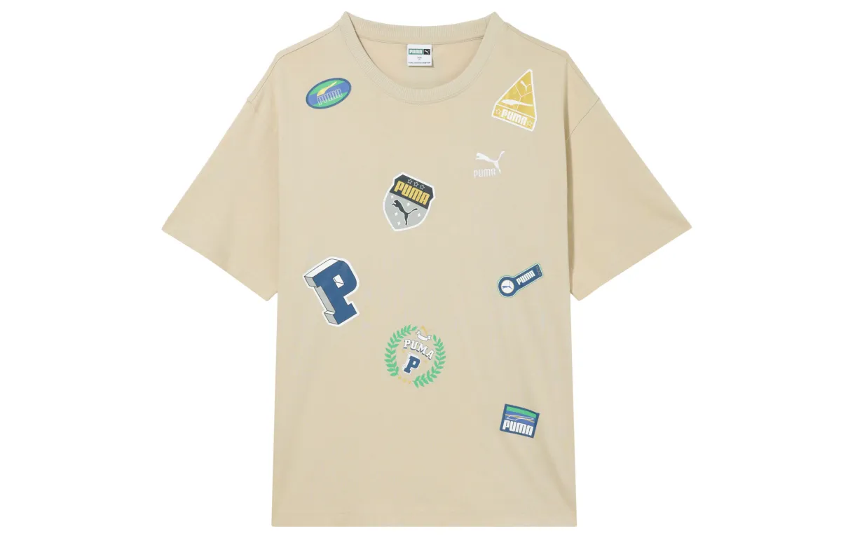 PUMA T Shirt Unisex Light Khaki