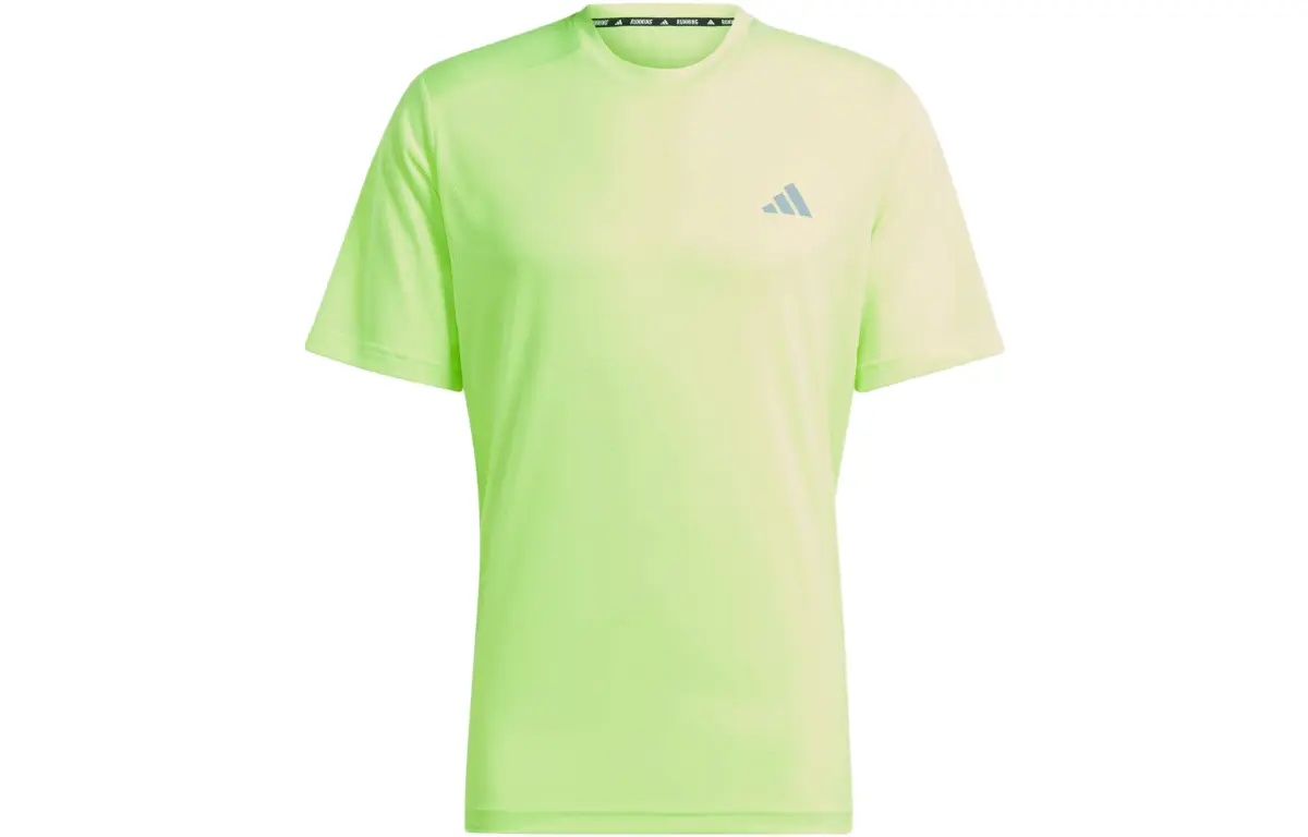 Adidas Ultimate T-Shirts Men's Lime Green Crew Neck Moderate Straight Fit
