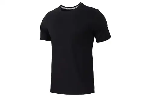 Jordan T Shirts Men's Black Crew Neck Moderate Straight Fit