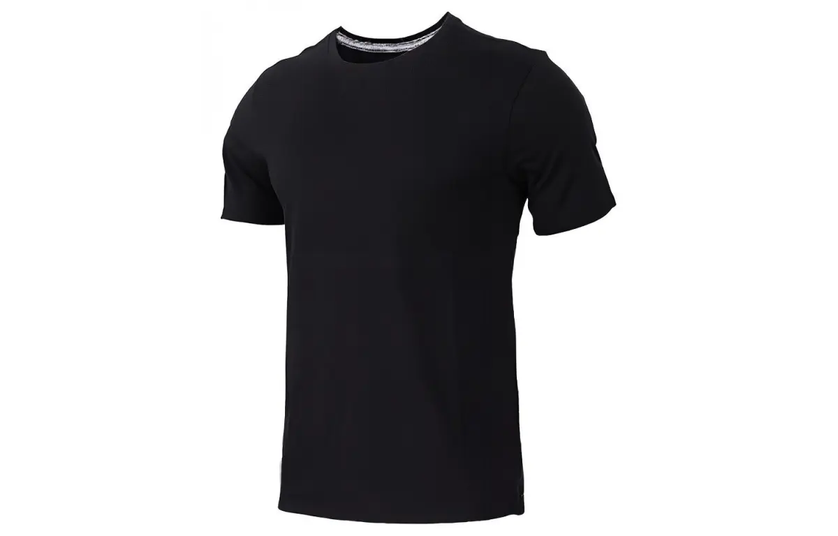 Jordan T-Shirts Men's Black Crew Neck Moderate Straight Fit