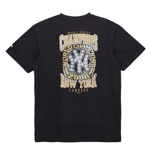 New Era T Shirts Unisex Black Crew Neck Moderate Straight Fit