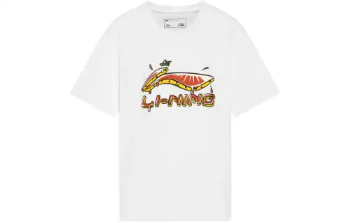 Li Ning Sports Fashion Collection T Shirt Unisex White