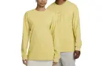 Nike T Shirts Unisex Yellow Crew Neck Moderate Straight Fit
