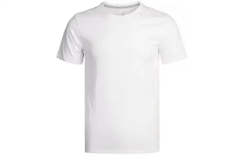 Jordan T Shirts Men's White Crew Neck Moderate Straight Fit