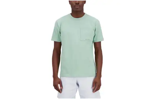 New Balance T Shirts Men's Green Crew Neck Moderate Other