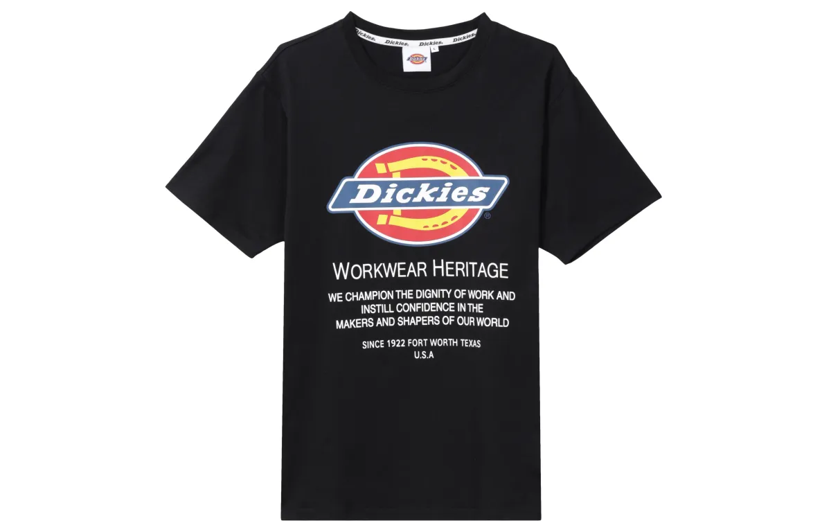 Dickies T-Shirts Unisex Black Crew Neck Moderate Other