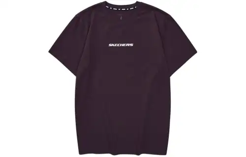 Skechers T Shirt Unisex Plum Purple Red
