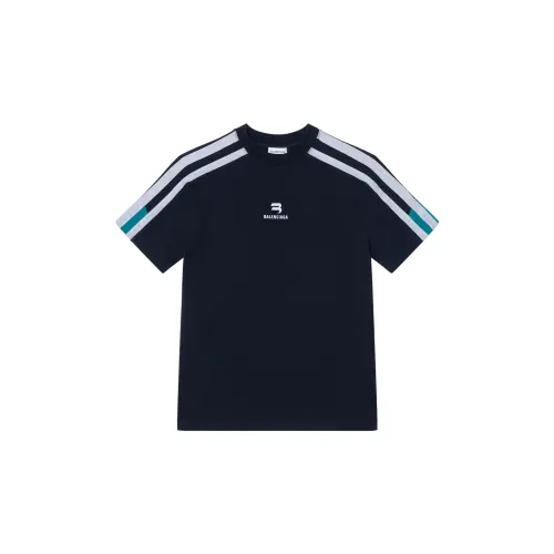 Balenciaga T Shirt Slim Fit Men's Marine Blue