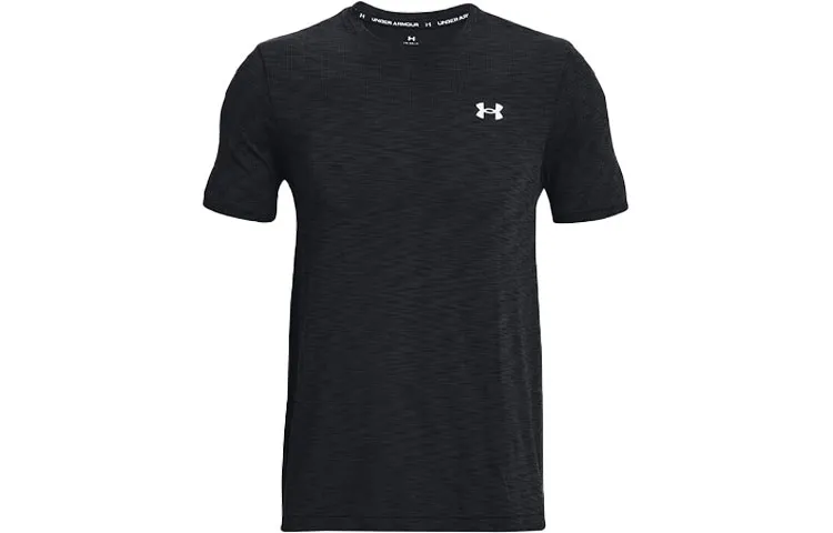 Under Armour T-Shirts Men's Black Crew Neck Moderate Straight Fit