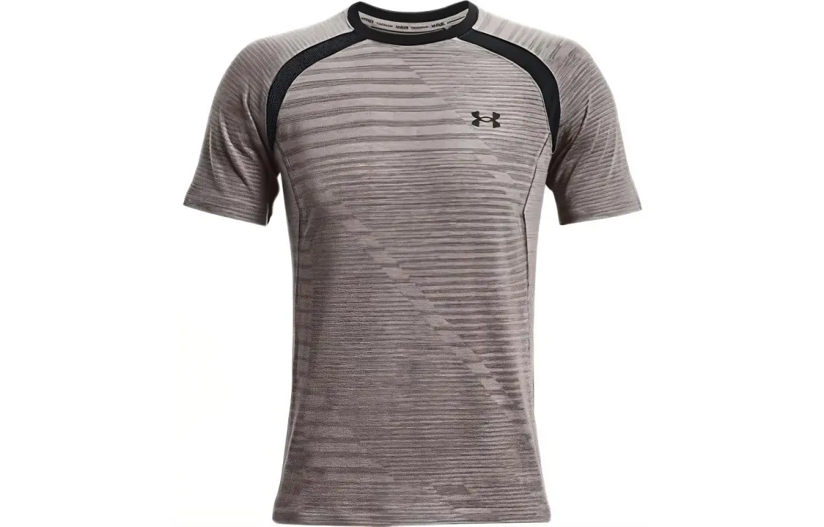 Under Armour T-Shirts Men's Gray Crew Neck Moderate Straight Fit