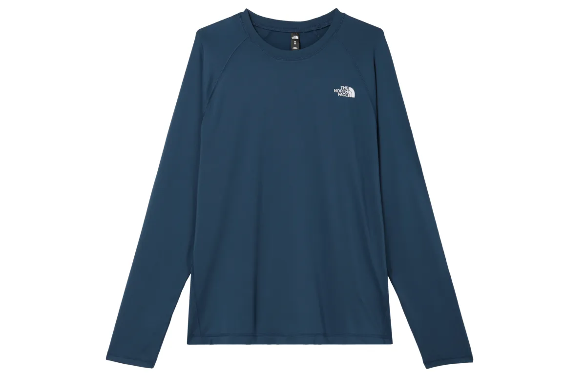 THE NORTH FACE T-Shirts Men's Blue Crew Neck Moderate Straight Fit