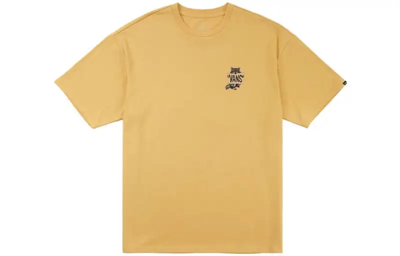 Vans Drop Shoulder Sleeve T-Shirt Unisex Yellow