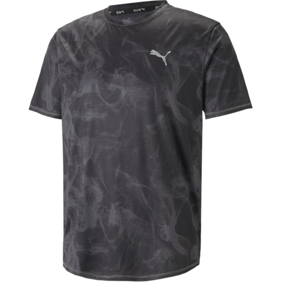 PUMA RUN FAVORITE AOP T Shirt Men's Black
