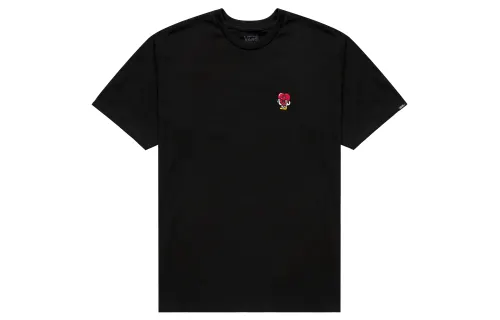 Vans T Shirts Unisex Black Crew Neck Moderate Straight Fit
