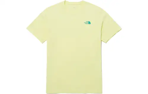 THE NORTH FACE City Landmark T Shirts Men's Yellow Crew Neck Moderate Straight Fit