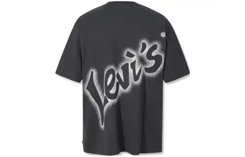 Levis T Shirts Men's Black Crew Neck Moderate
