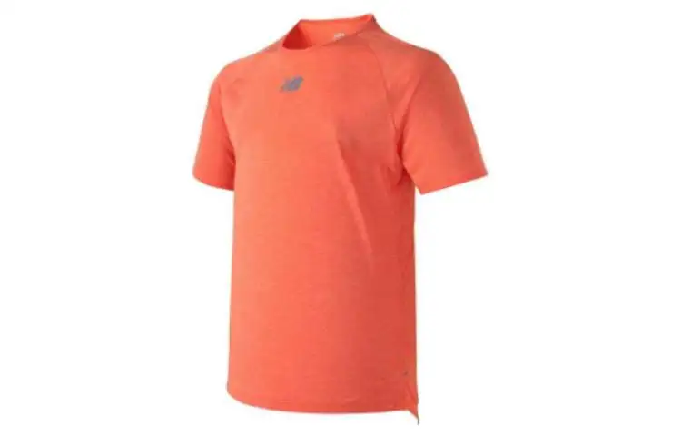 New Balance T Shirts Men's Orange Crew Neck Moderate Other