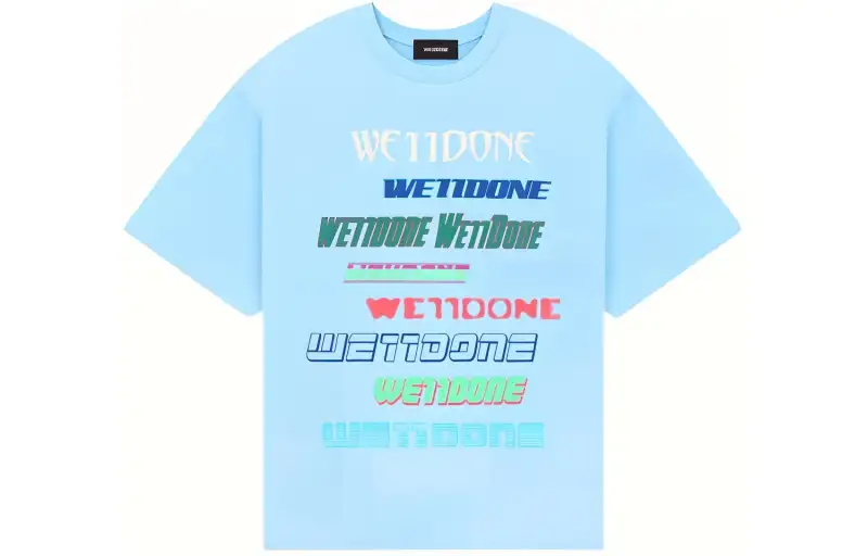 WE11DONE T Shirt Unisex Sky Blue
