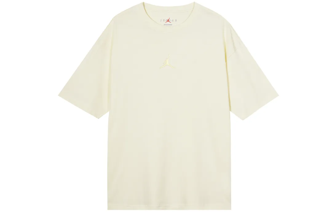 Jordan T Shirts Men's Beige Crew Neck Moderate