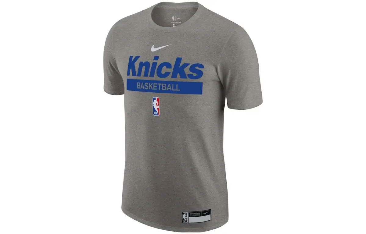 Nike T-Shirts Men's Gray Crew Neck Moderate Straight Fit