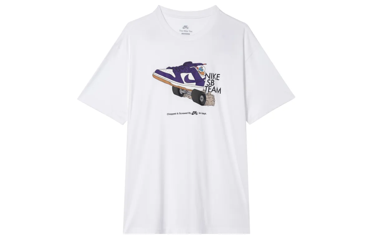 Nike T-Shirts Men's White Crew Neck Moderate