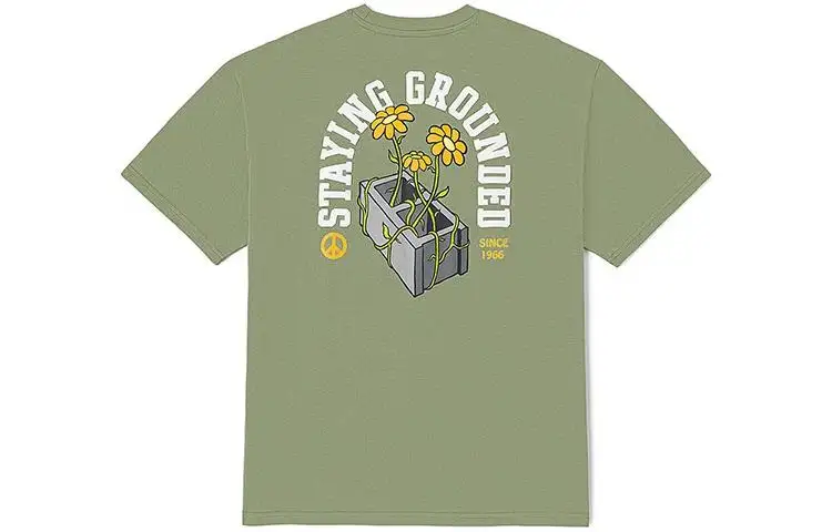 Vans Drop Shoulder Sleeve T-Shirt Unisex Green