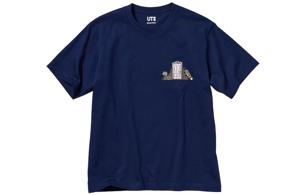 UNIQLO Uniqlo, Disney, microphone, blue T-shirt for men and women, print