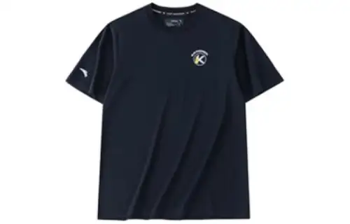 ANTA Basketball Collection T Shirts Men's Black Crew Neck Moderate Straight Fit