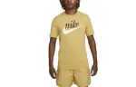 Nike T Shirts Men's Yellow Crew Neck Moderate Straight Fit
