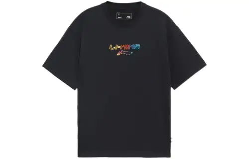 Li Ning Sports Fashion Collection T Shirt Unisex Black