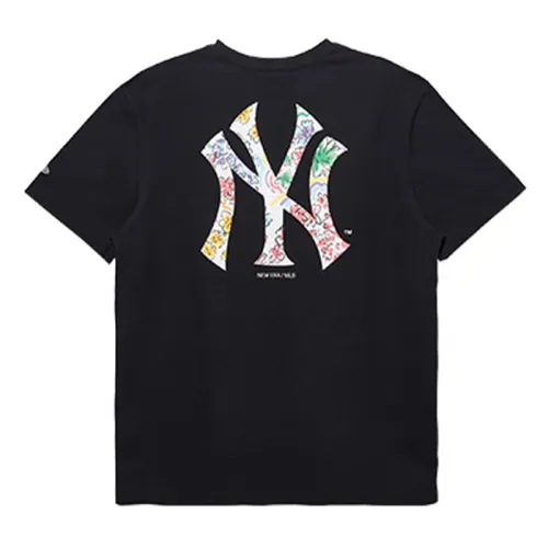 New Era T Shirt Couple, Trendy And Versatile Unisex Black